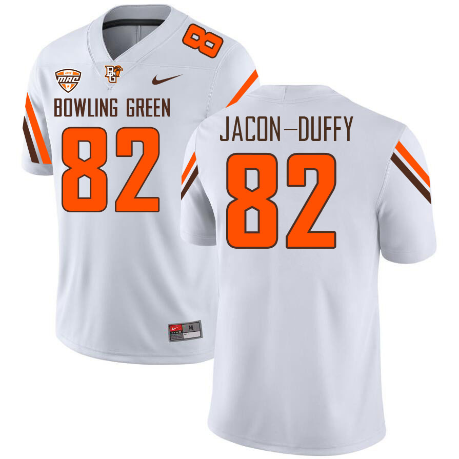 Bowling Green Falcons #82 Eli Jacon-Duffy College Football Jerseys Stitched-White